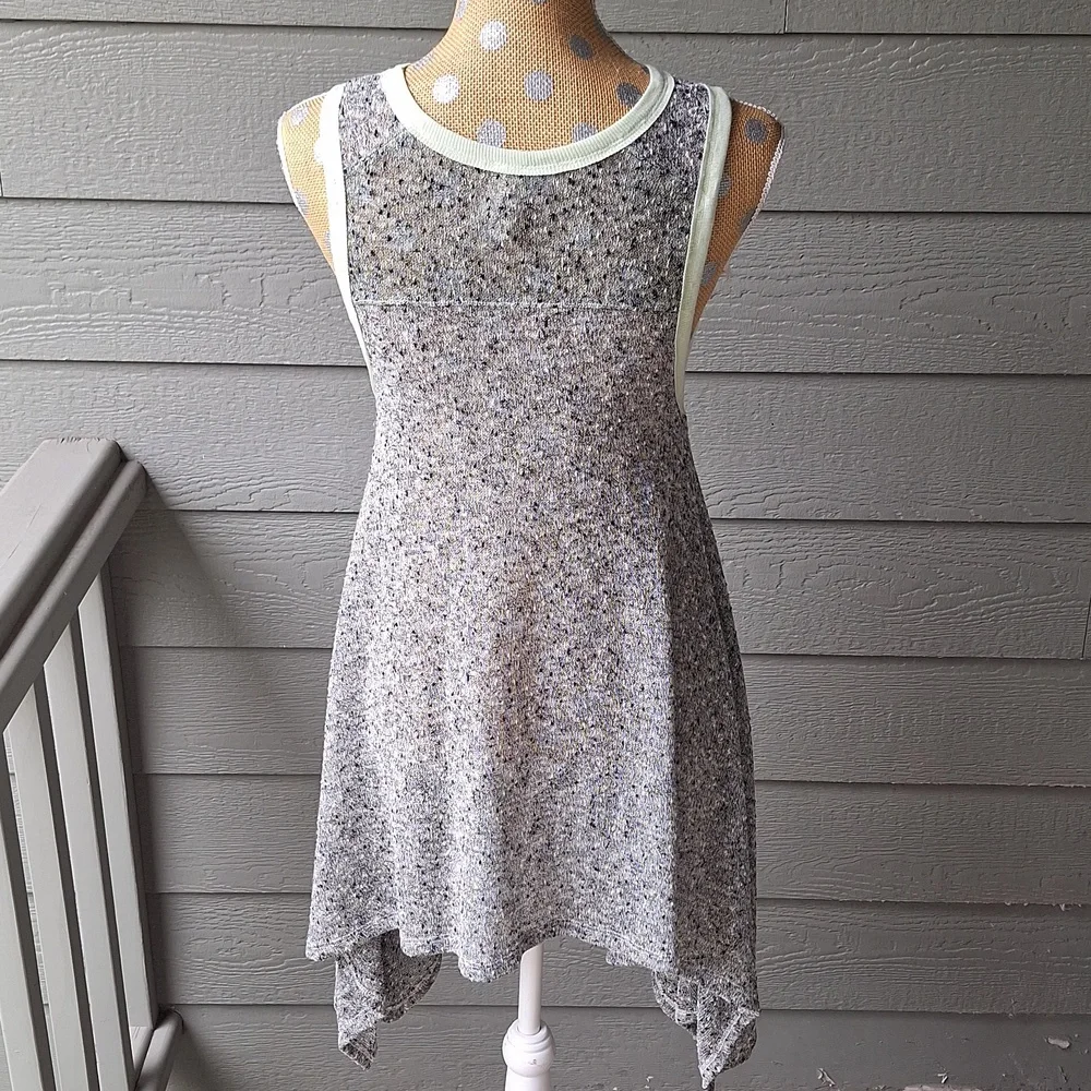 NWT Free People Bumble Bees Knees Semi Sheer Asymmetrical Tank Top Tunic Size M - Picture 4 of 9